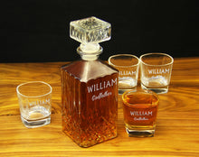 Load image into Gallery viewer, Groomsmen Gifts-Personalized Whiskey Decanter Set
