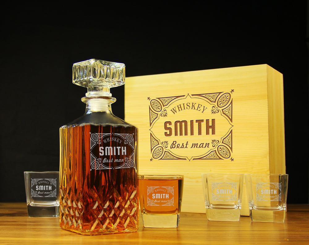 Personalized Whiskey Decanter-Groomsmen gifts