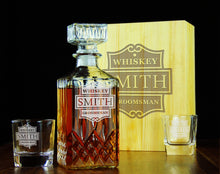 Load image into Gallery viewer, Groomsmen Gifts-Personalized Whiskey Decanter Set
