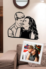 Load image into Gallery viewer, Personalized Wood Portrait, Unique Gift For House Warming
