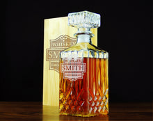 Load image into Gallery viewer, Men&#39;s Gift,Groomsmen Gift - Personalized Whiskey Decanter
