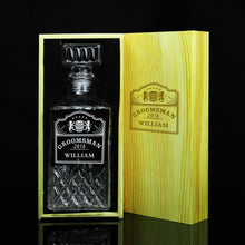 Load image into Gallery viewer, Groomsmen Gifts-Personalized Whiskey Decanter Set
