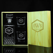 Load image into Gallery viewer, Groomsmen Gifts-Personalized Whiskey Decanter Set
