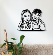 Load image into Gallery viewer, Personalized Wood Portrait, Unique Gift For House Warming
