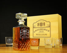 Load image into Gallery viewer, Engraved Whiskey Decanter-Groomsmen Gifts
